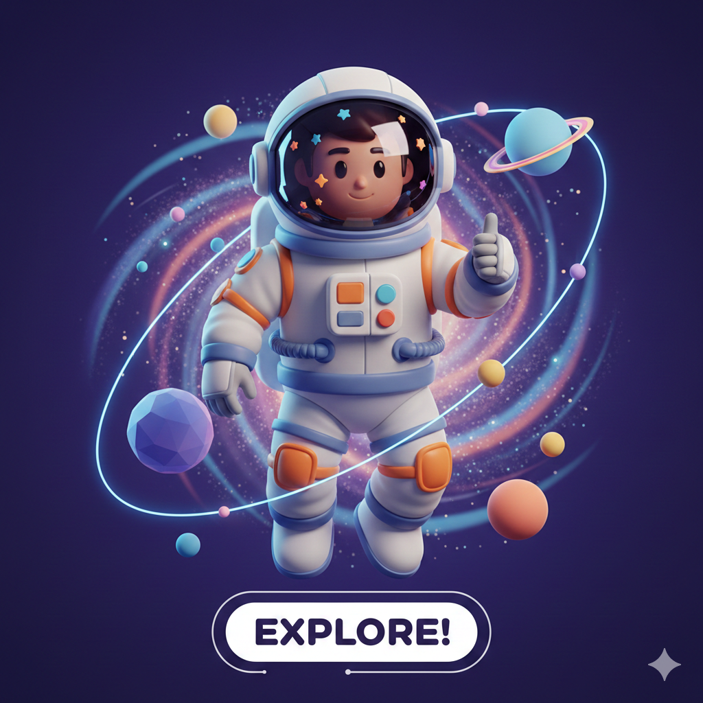 Criança Astronauta 3D